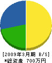 誠栄工務店 貸借対照表 2009年3月期