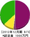 ニワヨシ 貸借対照表 2012年12月期