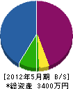 田中緑地 貸借対照表 2012年5月期