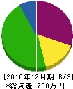 川口板金製作所 貸借対照表 2010年12月期