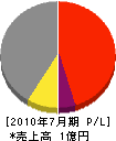 橋本ガラス店 損益計算書 2010年7月期