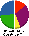 小白川建設 貸借対照表 2010年8月期