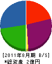 葉山 貸借対照表 2011年8月期