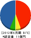 栃木ハウス 貸借対照表 2012年6月期