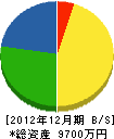 宇野電気商会 貸借対照表 2012年12月期