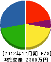 松浦塗装店 貸借対照表 2012年12月期