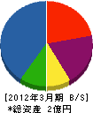堀田トーヨー住器 貸借対照表 2012年3月期