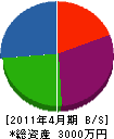 田井畳内装店 貸借対照表 2011年4月期