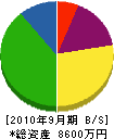 川端組 貸借対照表 2010年9月期