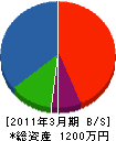 黒澤電気 貸借対照表 2011年3月期