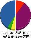 田辺設備テクノ 貸借対照表 2011年1月期