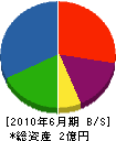 小野工務店 貸借対照表 2010年6月期