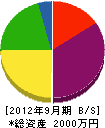 宇佐美工業 貸借対照表 2012年9月期