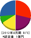田代工務 貸借対照表 2012年4月期