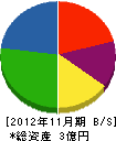 日本メディア 貸借対照表 2012年11月期