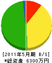 川本建設 貸借対照表 2011年5月期