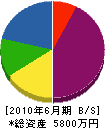三晃建設 貸借対照表 2010年6月期
