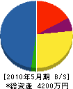 武田建設 貸借対照表 2010年5月期
