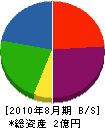 藤島 貸借対照表 2010年8月期