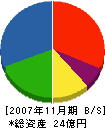 愛媛建材 貸借対照表 2007年11月期