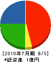 東亜建設 貸借対照表 2010年7月期