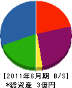 八秀 貸借対照表 2011年6月期