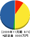 浜崎工務店 貸借対照表 2009年11月期