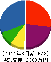 澤本電工 貸借対照表 2011年3月期