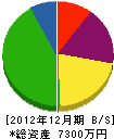 昭建 貸借対照表 2012年12月期