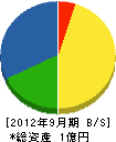 日新電設 貸借対照表 2012年9月期
