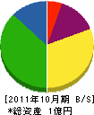 和田電気設備 貸借対照表 2011年10月期