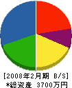 柳田建設 貸借対照表 2008年2月期