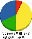 昭榮設備 貸借対照表 2010年6月期