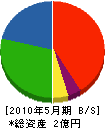 榊枝建材 貸借対照表 2010年5月期