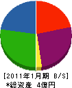 田畑技建工業 貸借対照表 2011年1月期
