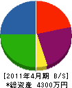 本田電機商会 貸借対照表 2011年4月期