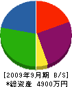 田島造園緑化 貸借対照表 2009年9月期