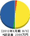 高崎綜合開発 貸借対照表 2012年8月期