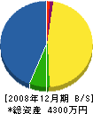 村井電気工事 貸借対照表 2008年12月期