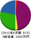 上川建設 貸借対照表 2012年6月期