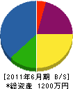 智栄水道 貸借対照表 2011年6月期