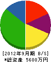 日新電設 貸借対照表 2012年9月期