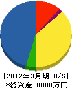 幸青通信社 貸借対照表 2012年3月期
