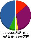 長田材木 貸借対照表 2012年6月期