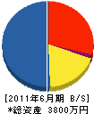 澤木工務店 貸借対照表 2011年6月期