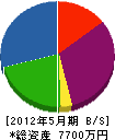 正峯工務店 貸借対照表 2012年5月期
