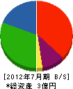 渡辺工務店 貸借対照表 2012年7月期