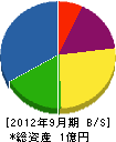 篠崎建設 貸借対照表 2012年9月期