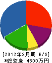 三田建設工業 貸借対照表 2012年3月期