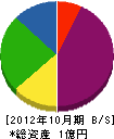 中村設備工務店 貸借対照表 2012年10月期